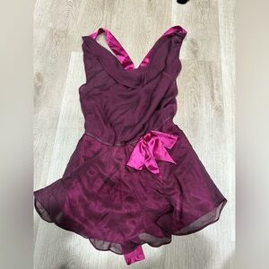 Gold label Women's Satin-Trim Burgundy dress - Brand